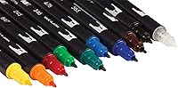 Vista 4 de Tombow ABT Dual Brush Pen Set of 10, Primary