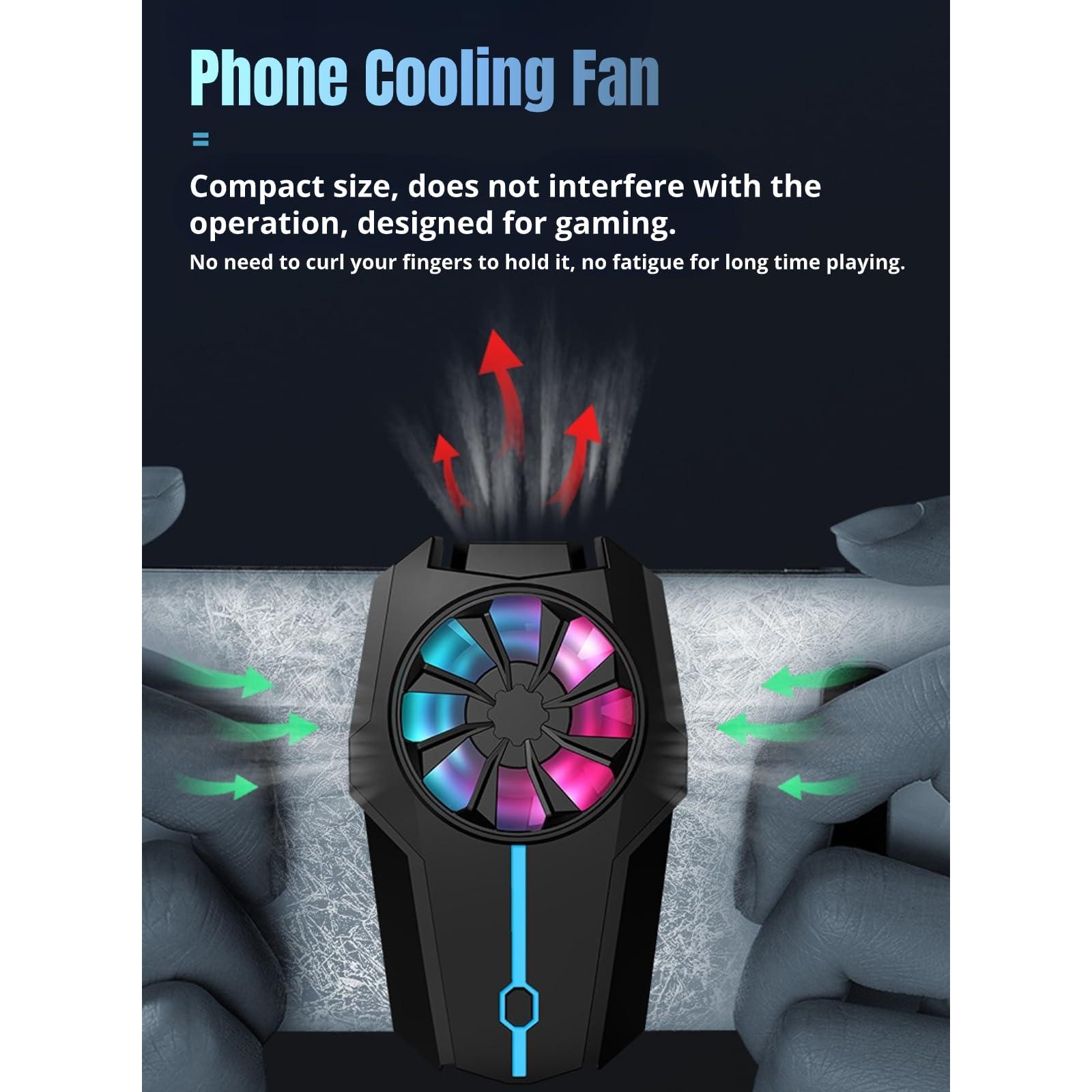 Dispositivo di Raffreddamento del Telefono per i Giochi, Super Tranquilling per Telefoni Cellulari Dissipatore di Calore per la Maggior Parte degli Smartphone, Radiatore Portatile