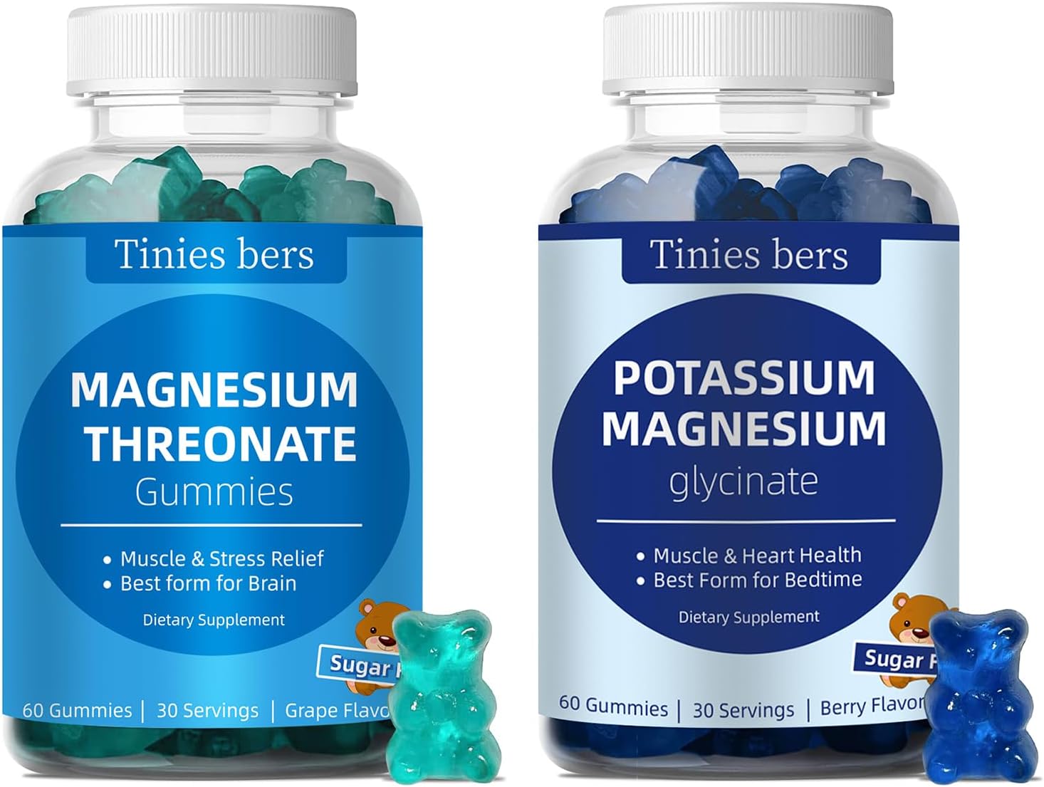 Magnesium Threonate Gummies 500mg and Potassium Magnesium