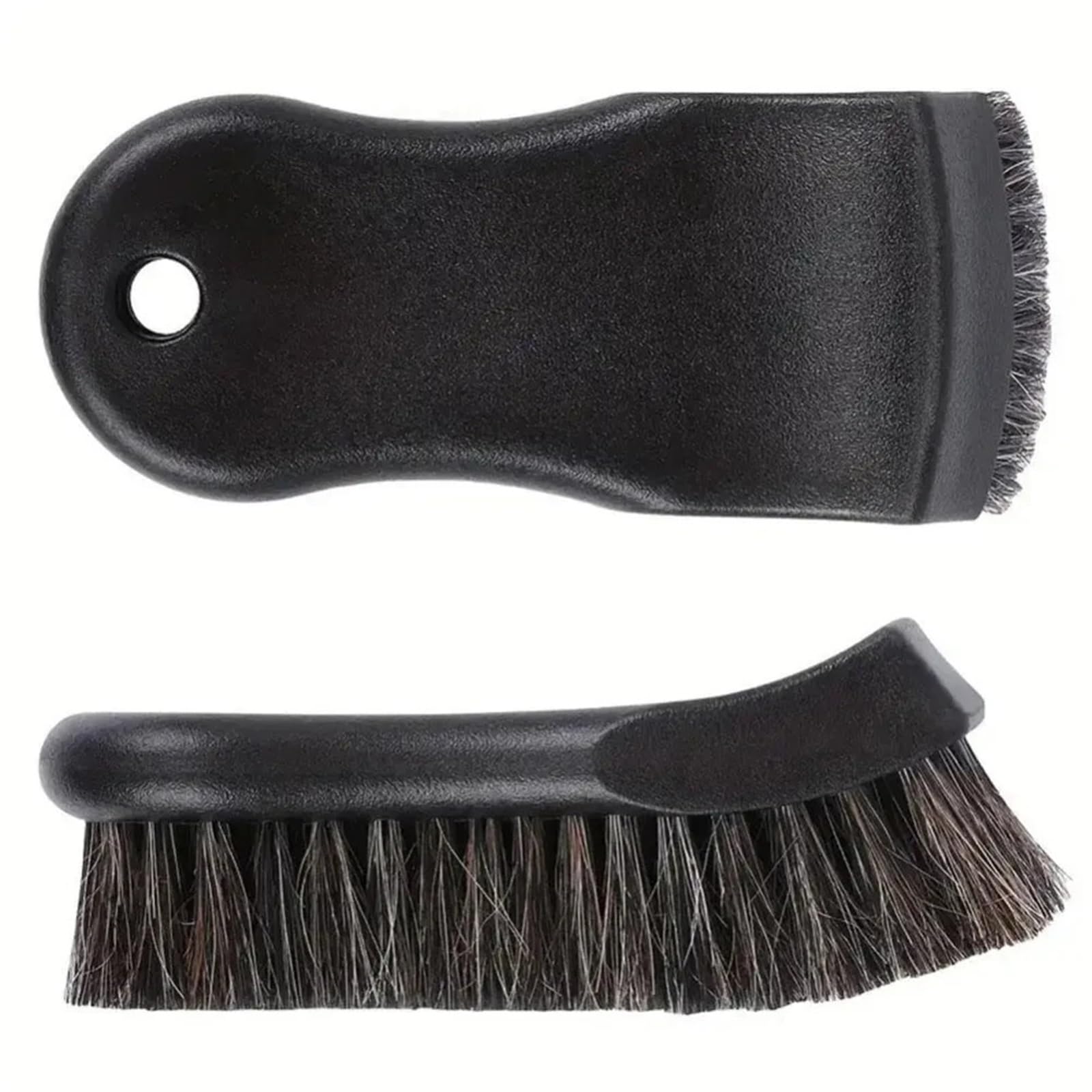 Brosse de nettoyage en crin pour détacher le cuir auto et éliminer la poussière