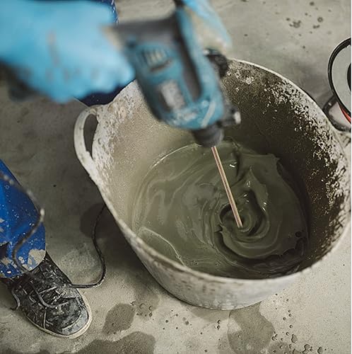 Miniatura 3 de Angoily Mezclador de cemento portátil 2 unids Drywall Paint mezclador de barro broca mezclador de barro accesorio de pintura y mezclador de barro y