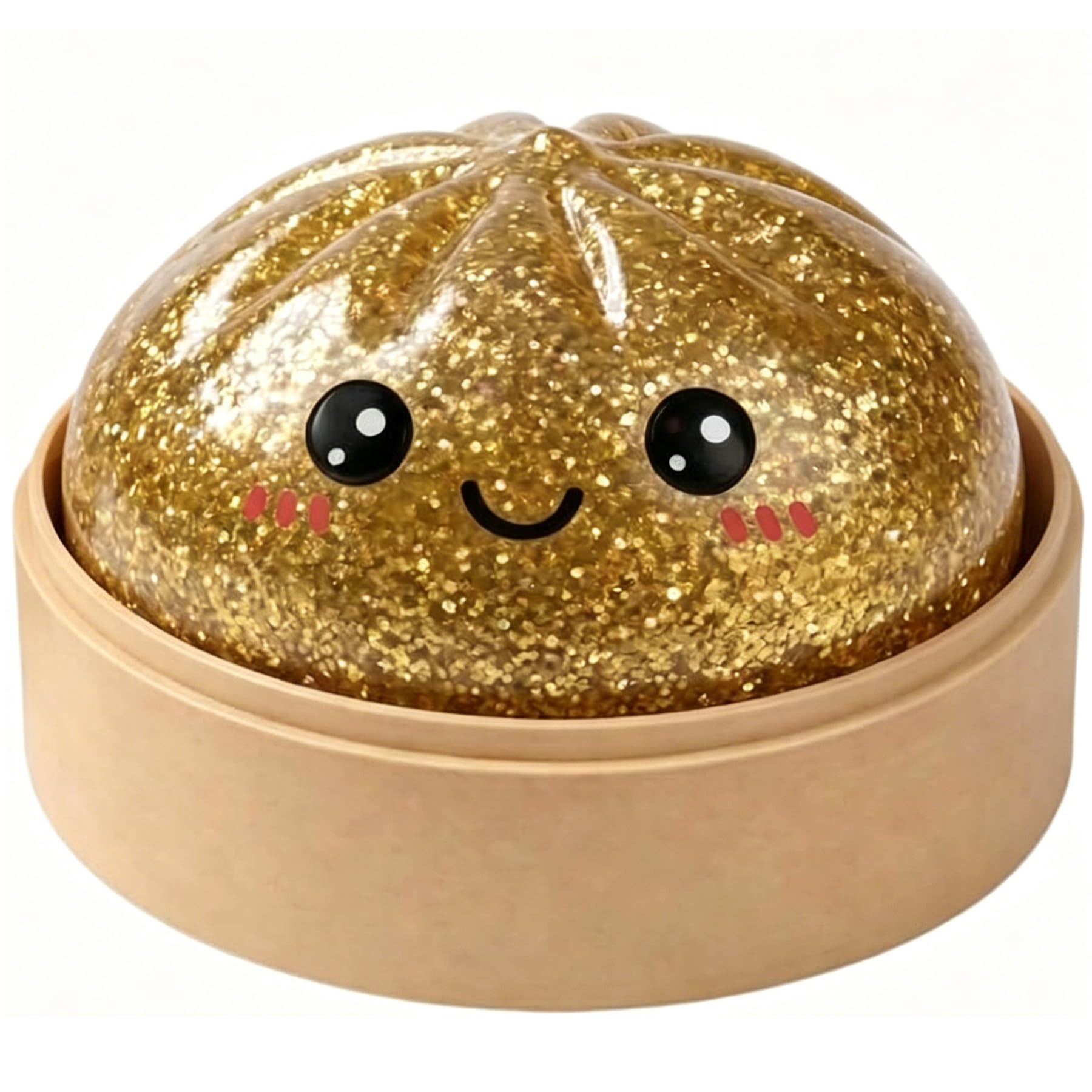 Glitter Dumpling, Glitter Dumpling Squishy Box, Anxiety Relief Fidget Sensory Soft Squeeze Decompression Dough Stress Gifts (E)