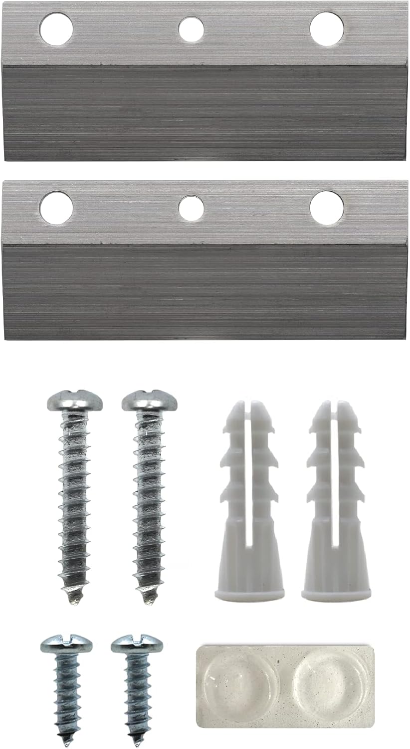 Picture Hang Solutions French Cleats 3-Inch Mounting Hardware - Supports 15 lbs - 3 Pairs of Small Cleats with with Anchors, Screws and Bumpers