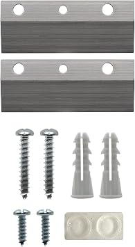 Picture Hang Solutions French Cleats 3-Inch Mounting Hardware - Supports 15 lbs - 3 Pairs of Small Cleats with with Anchors, Screws and Bumpers