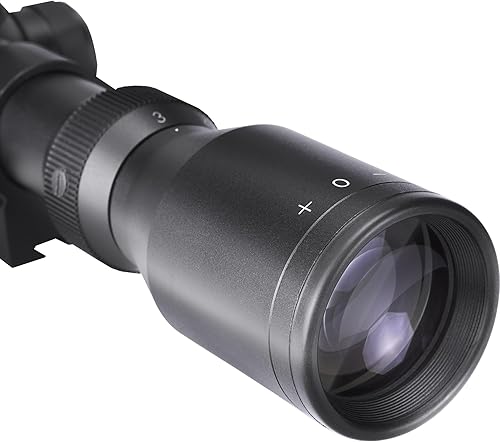 Vista 35 de Barska Alcance de rifle de retícula de retícula de punto de mira 30/30 para rifles de plinking & Rimfire .22 con anillos