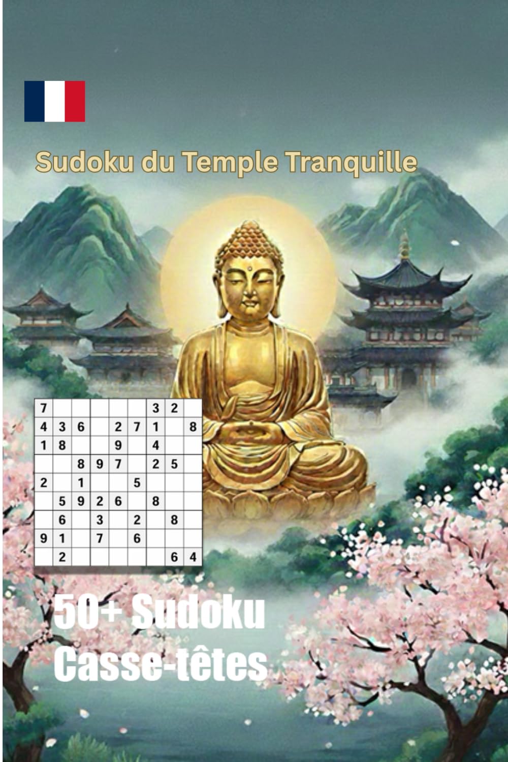 Sudoku du Temple Tranquille: Plus de 50 puzzles | Des moments de pleine conscience dans chaque grille | Un message apaisant sur chaque page | 15 x 23 cm, 110 pages