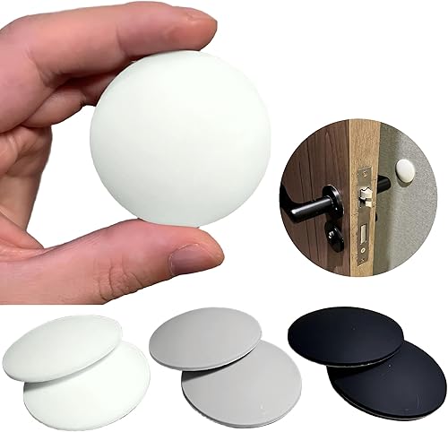 6 topes protectores de pared de 2 pulgadas, protectores de pared redondos de silicona para puerta, protector de pared, autoadhesivo, parachoques de