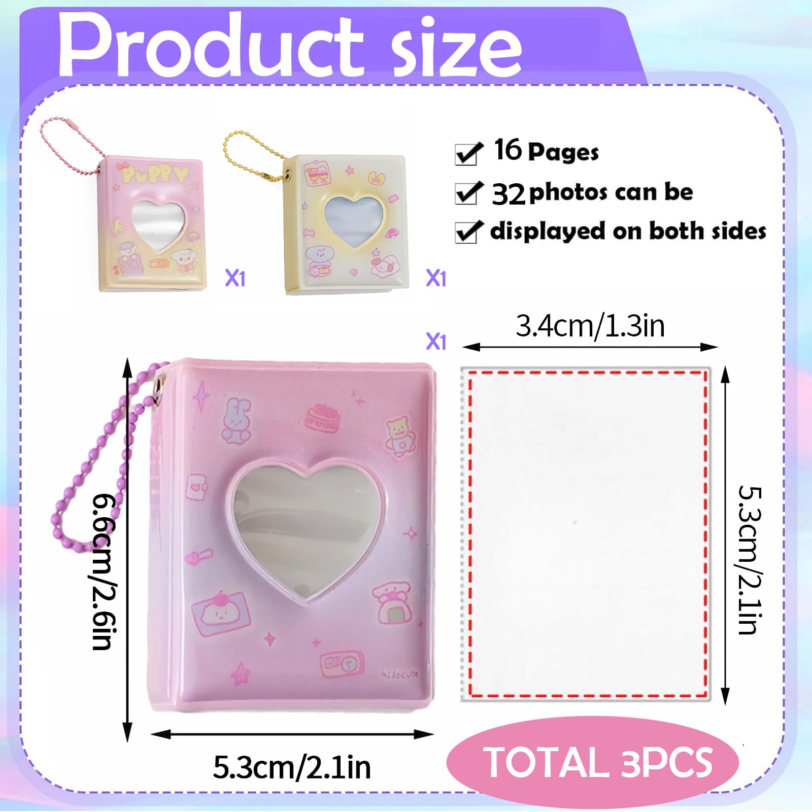 SpireHues Kpop - Confezione da 100 custodie olografiche con design allegro, design lampeggiante laser scintillante, per proteggere la tua fotocard Kpop, allegro, 56 x 88