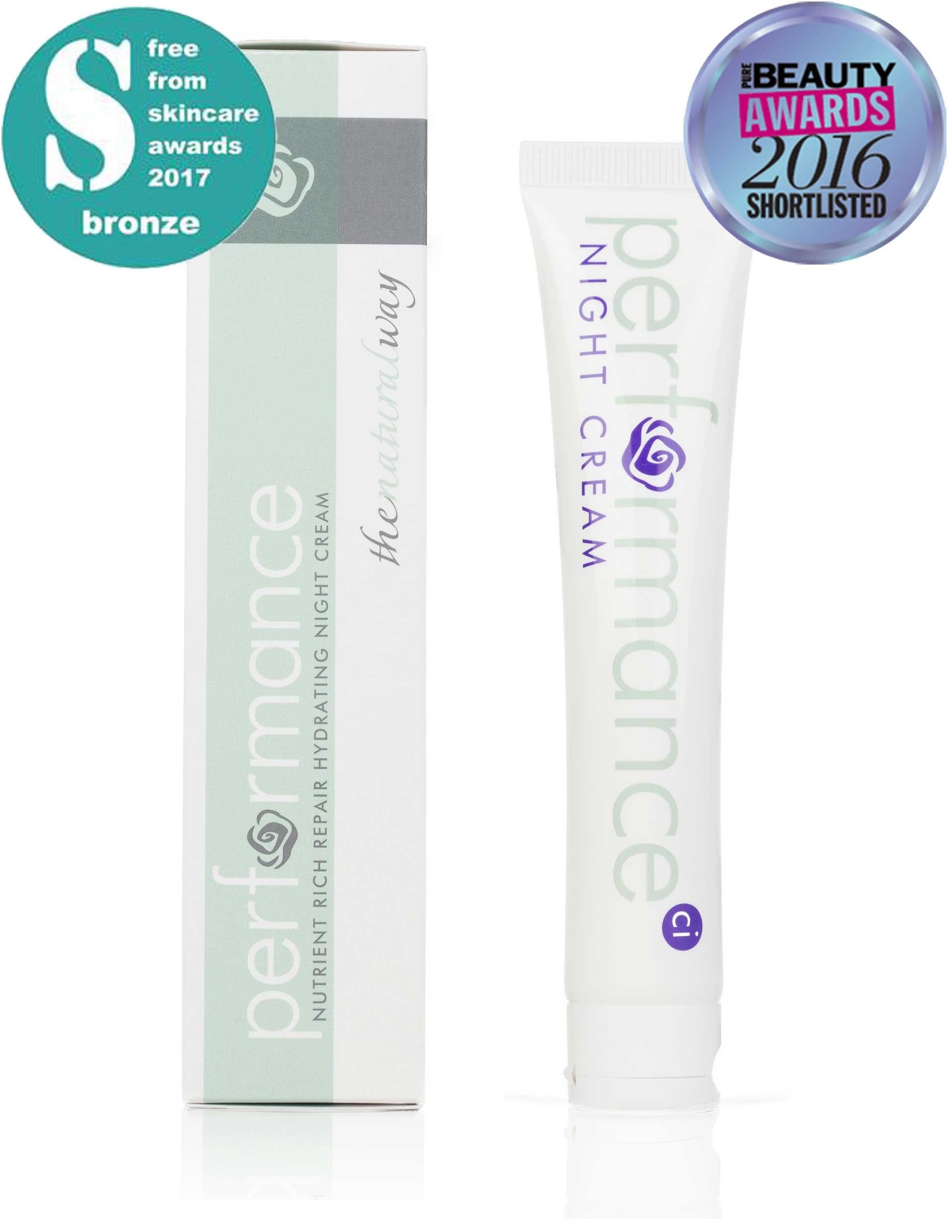 SPECIAL OFFER PRICE Nutrient Rich & Repair Hydrating Night Cream By Performance- All Natural Night Cream- Anti-Ageing & Anti-Inflammatory Properties- Rejuvenates Skin- Paraben & Cruelty Free- For All Skin Types- BEST BRITISH BRAND 2016 PURE BEAUTY AWARDS SHORTLISTED. BRONZE WINNER AT FREE FROM SKIN CARE AWARDS 2017 SHORTLISTED.CRUELTY FREE. SPECIAL OFFER DAY AND NIGHT CREAM GIFT SET AVAILABLE