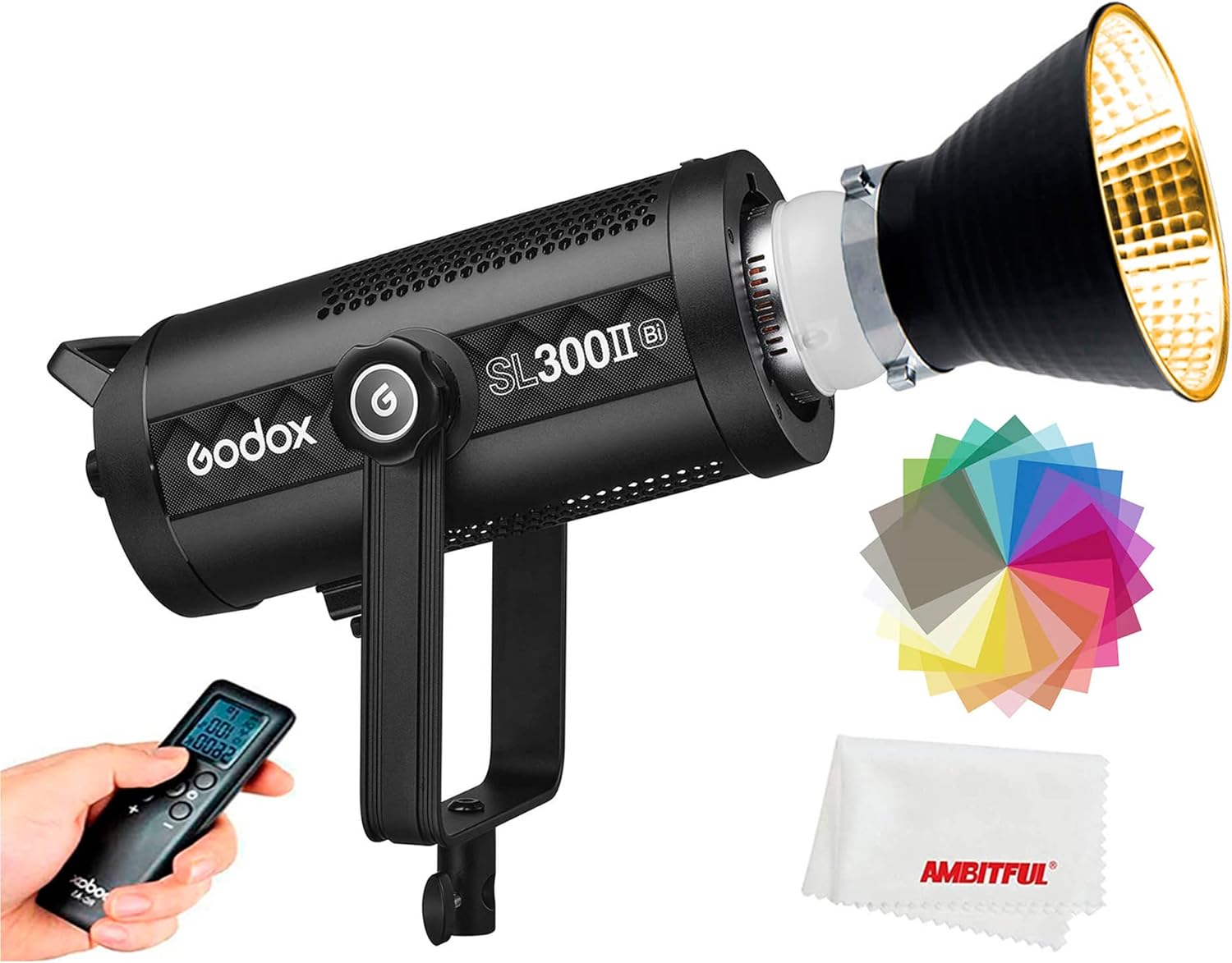 Godox SL300IIBI SL300II BI SL300II-BI 320W 2800-6500K Bi-Color LED Video Light,Wireless X System,Silent Mode, FX Effects for Newborn Photography,Portrait,Interview Lighting, Video Filming.