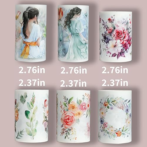 Miniatura 2 de Juego de cintas Washi - 2 PET y 4 cintas washi para calcomanías, calcomanías transparentes, calcomanías decorativas, suministros de diario de