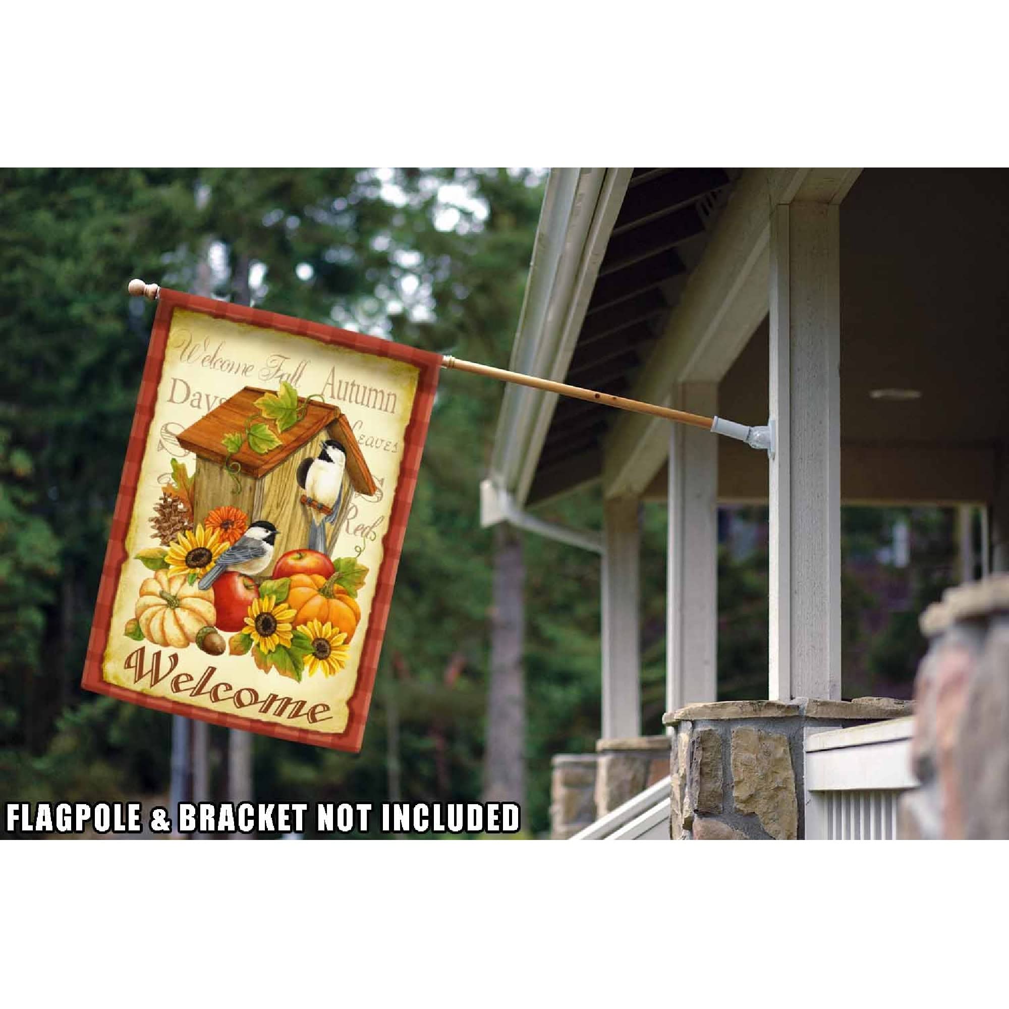 Toland Home Garden Herbstvögel Flagge – Doppelseitig, 71,1 X 101,6 Cm | Für Garten, Terrasse & Veranda