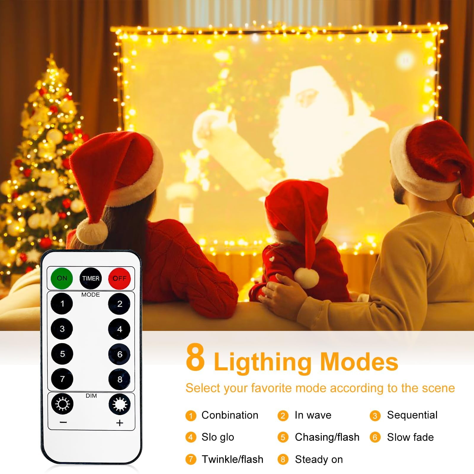 litogo 10 Stück 5M 50LED Lichterkette Batterie mit Timer und Fernbedienung 8 Modi Wasserdicht Warmweiß Lichterkette für Innen und Außen Weihnachten Garten Party Hochzeit Dekoration