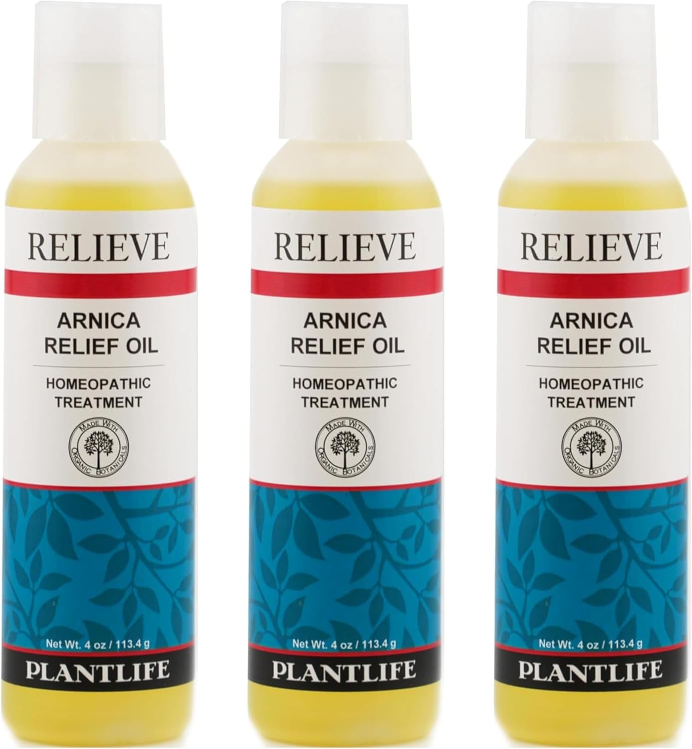Plantlife Arnica Relieve Oil 3 Pack - Relieve Products are a Homeopathic Solution for Everyday Use - Works Quickly and Effectively - Made in California