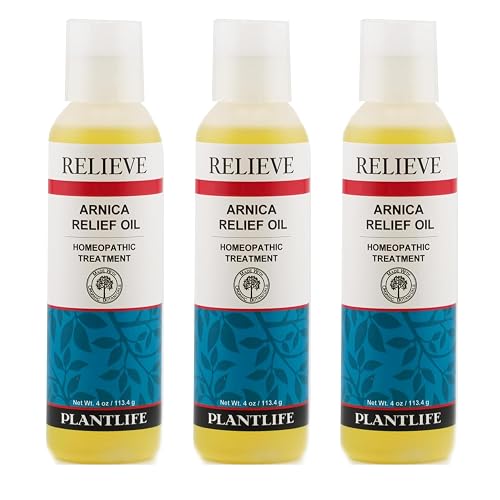 Plantlife Arnica Relieve Oil 3-Pack, Organic Arnica Montana, Fast-Absorbing |