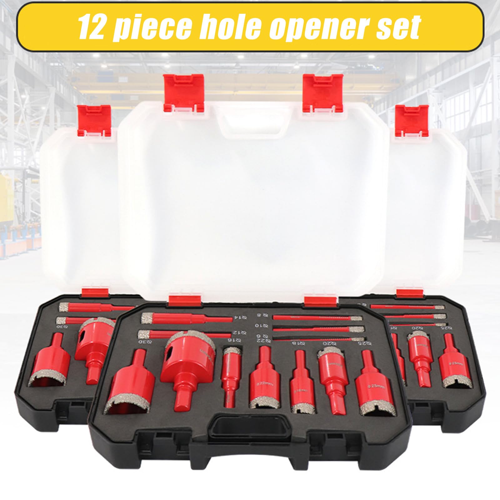 Set di 12 frese professionali per fori ad alta velocità, forza industriale per progetti precisi in metallo e legno, set di frese per fori ad alta efficienza