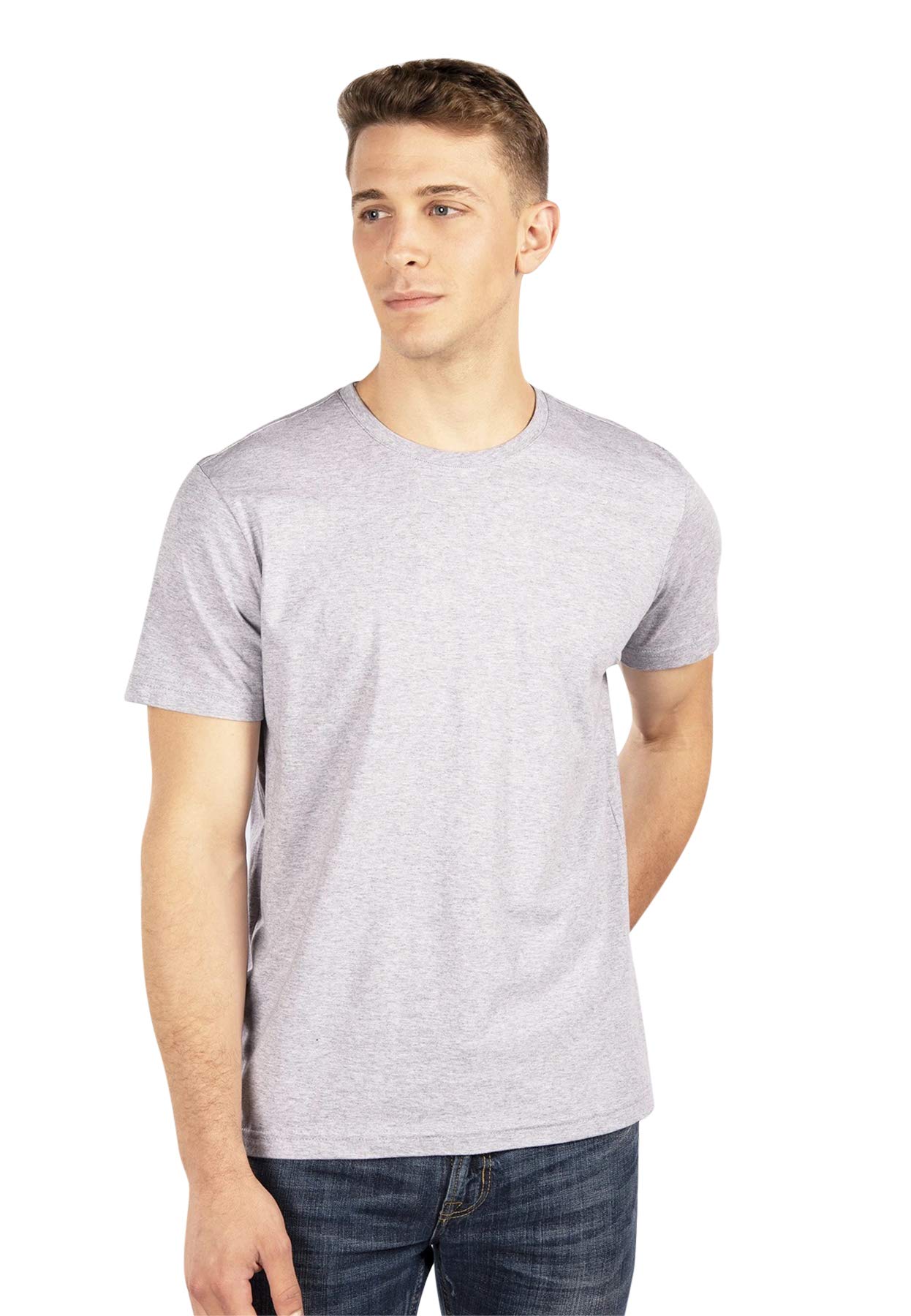 City Lab Men's Classic Fitted Soft Cotton Short Sleeve T-Shirt - Available in V-Neck and Crewneck T-Shirt