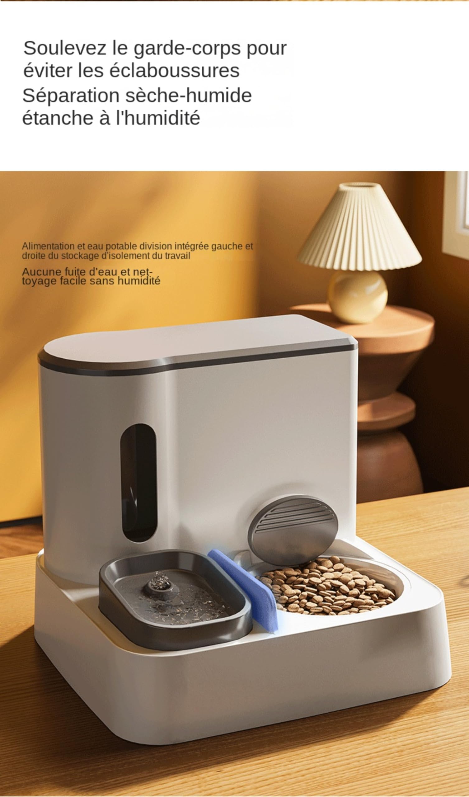 Distributeur croquettes Chat Automatique, Distributeur Intelligent de Nourriture Animaux de Compagnie, Grande capacité, adaptée aux Chats et aux Petits Chiens