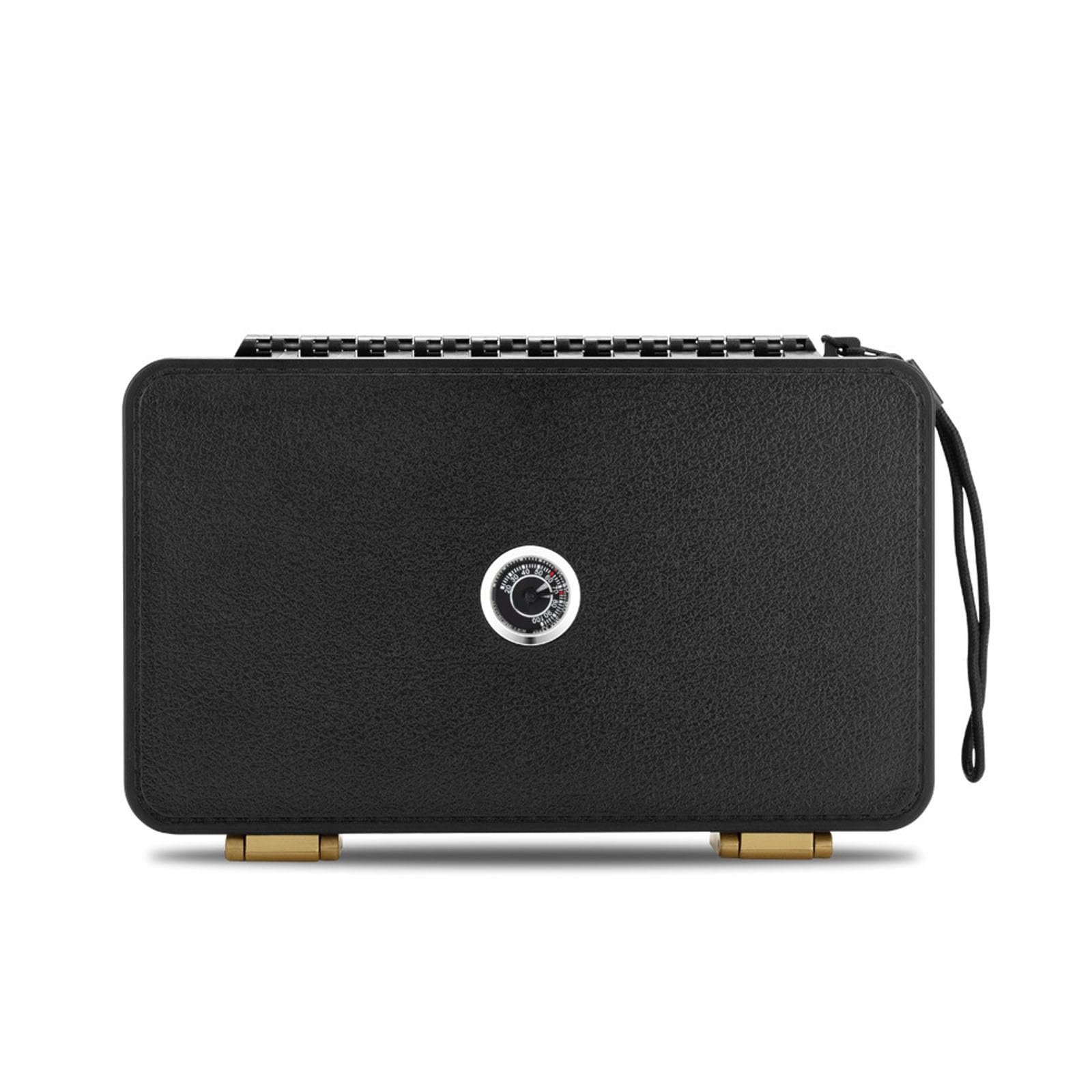 Porta Sigari da Viaggio per 10, Humidor Portatile con Igrometro Esterno & Umidificatore Integrato, Ermetico e Antishock(Color:A)