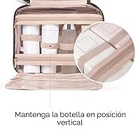 Vista 4 de Bolsa de viaje con gancho para colgar, resistente al agua, organizador de cosméticos, bolsa de viaje para accesorios, champú, contenedor