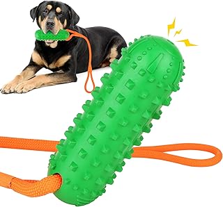 Dog Toys for Large Dogs, Interactive Dog Toys for Chewers, Tough Rope Toys for Large Medium Small Smart Breed, Squeaky Dog Toys Stick, Tug of War Dog Chew Toy Green