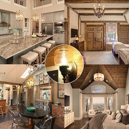 Miniatura 6 de Bombilla de candelabro E12 de 4000 K, luz diurna, blanca, regulable, bombilla LED E12, equivalente a 40 W, bombilla Edison tipo B, bombilla de