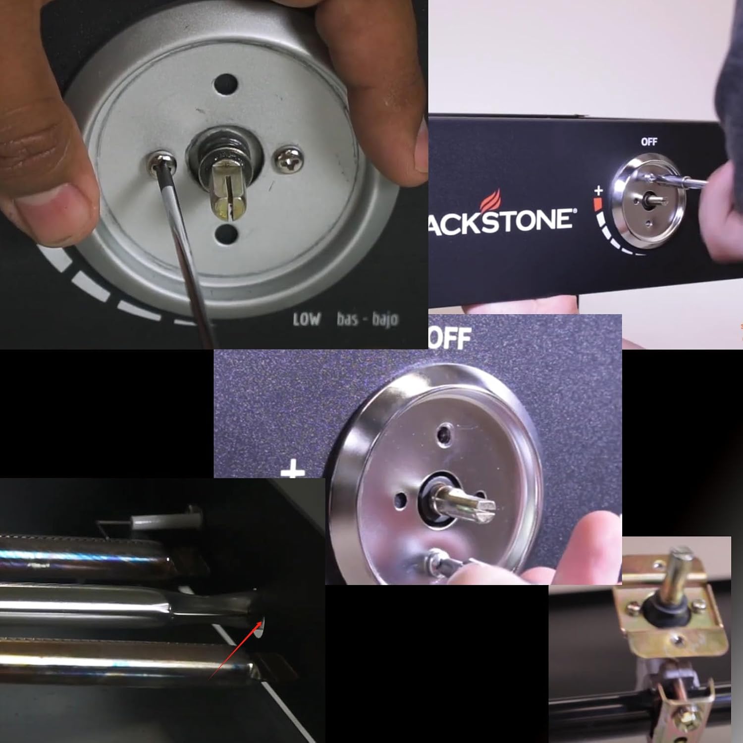 MENSI Gas Control Valve Fits for 36" Blackstone Tabletop Griddle 4 Burner and 2 Burner Grill 1554, 1565 Replacement Valve 2 Packs with Universal Orifice to Get Higher or Lower BTU