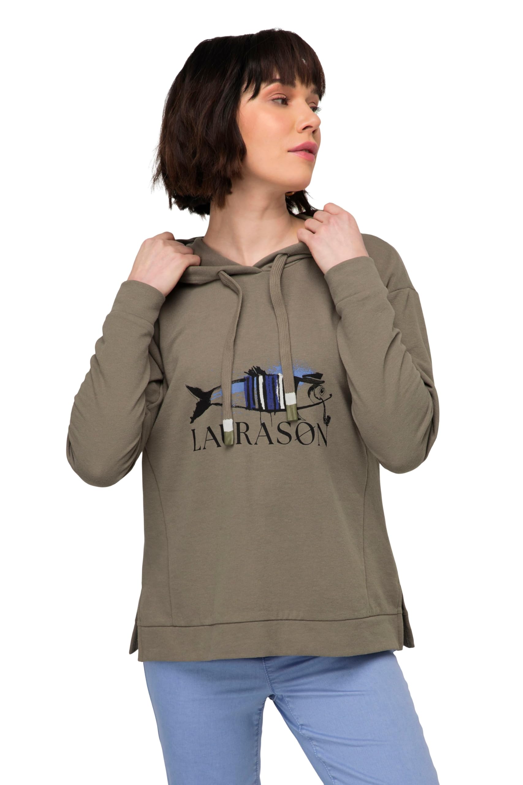 Laurasøn Hoodie, Fisch Motiv, Kapuze, Langarm 819473