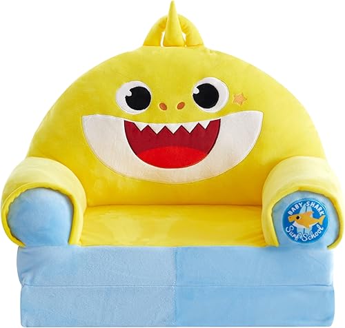 Miniatura 3 de Idea Nuova Baby Shark - Sofá de felpa abatible 2 en 1