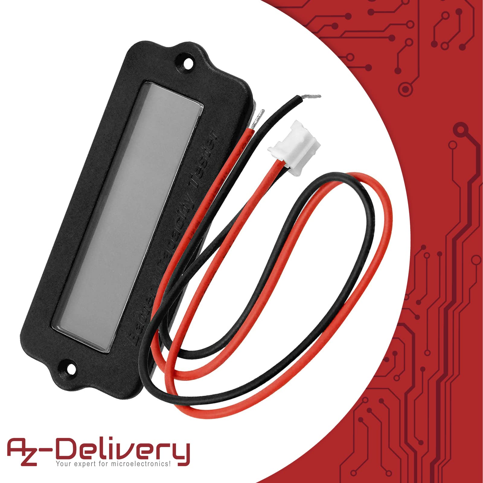 AZDelivery 3 x 12V LY6W indicatore capacità batteria con schermo LED verde retroilluminato