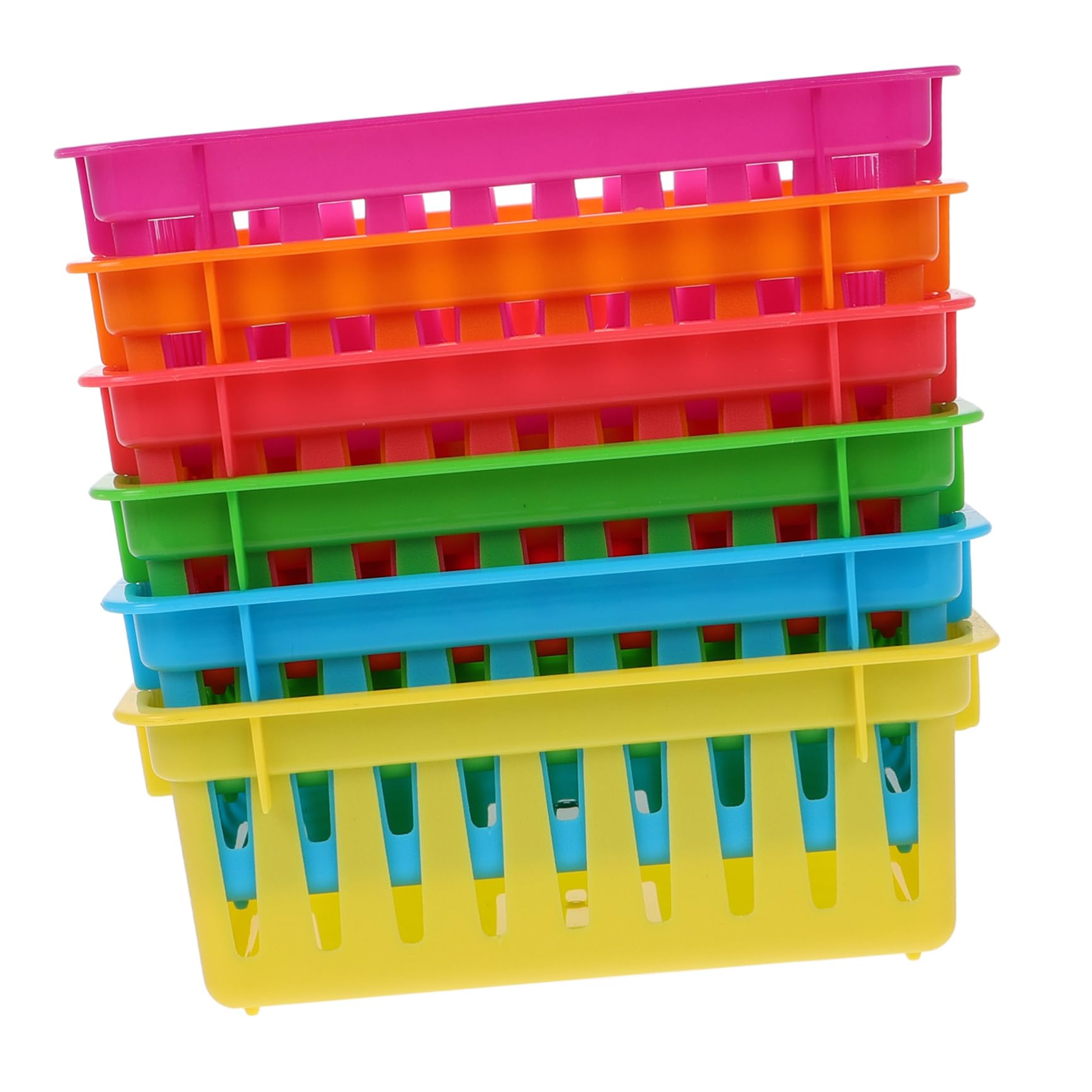 Operitacx Plastic Desk Pencil Organizer Baskets, 6pcs Large Capacity
