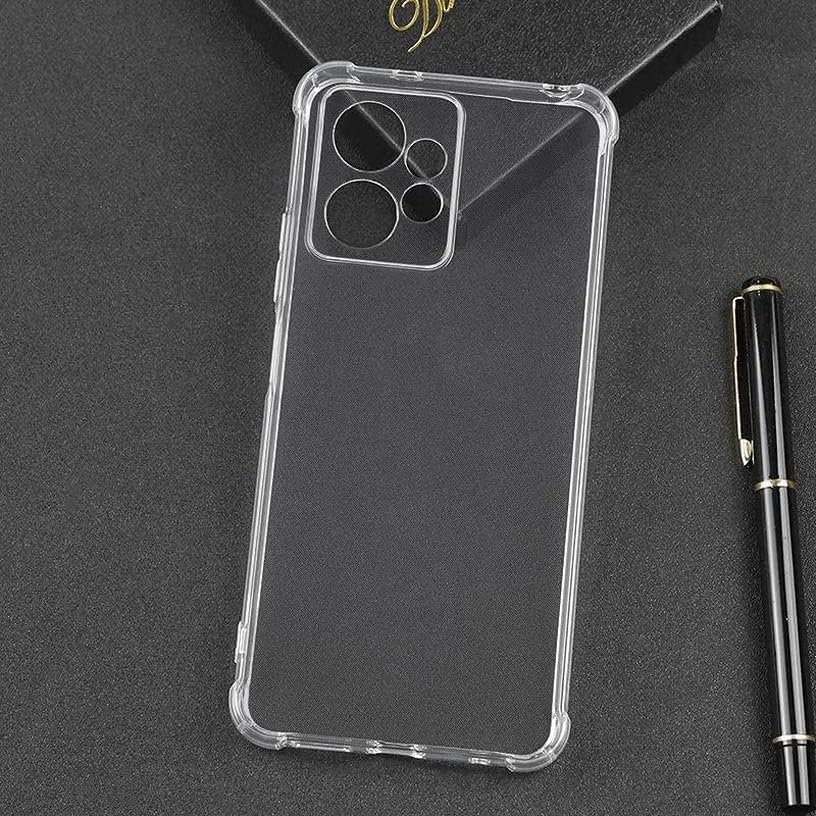 Image of BOXXO Flexible Back Cover for Mi Redmi Note 12 4G | Back Cover Transparent Clear Shockproof Case Four Corner Protection | Slim Protective Mobile Phone Cover for Mi Redmi Note 12 4G