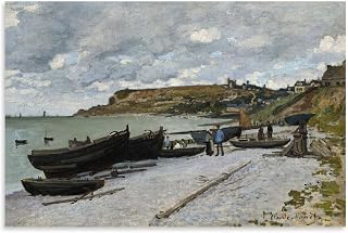 Claude Monet Sainte-Adresse (1867) Wall Art Prints Paintings Picture Print Canvas Wall Paint Arts Decor Modern Home Artworks Gift Idea 08x12inch(20x30cm)