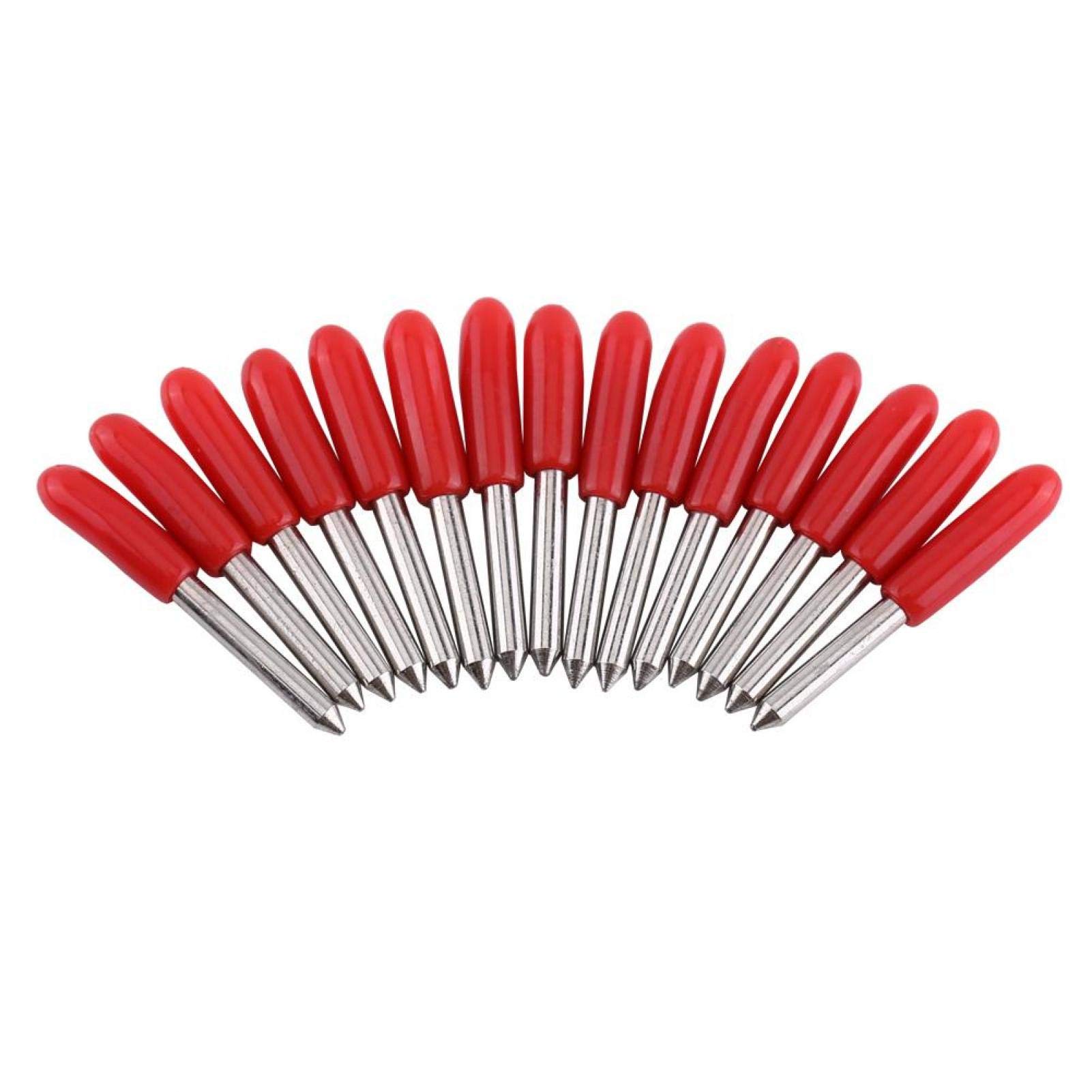 15 Pz Cutter Lama 45 ° Plotter in Vinile Coltello Cutter Cappuccio Rosso Roland Lettering Coltello 45 Gradi Plotter Cutter Roland Plotter da Taglio