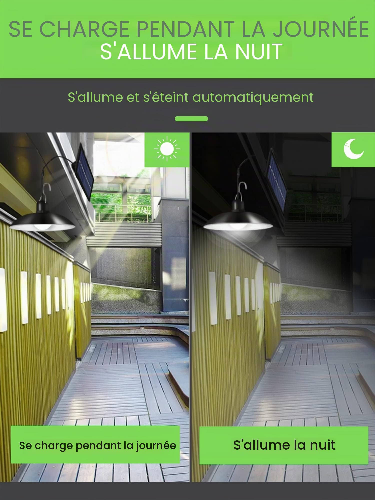 2 Lampes Suspendues d'extérieur avec Panneau Solaire. Lumières étanches IP44, 30 LED avec Télécommande et Câble de 3 m. Eclairage Chaleureux 3500K pour Jardin, Terrasse, Patio, Garage.