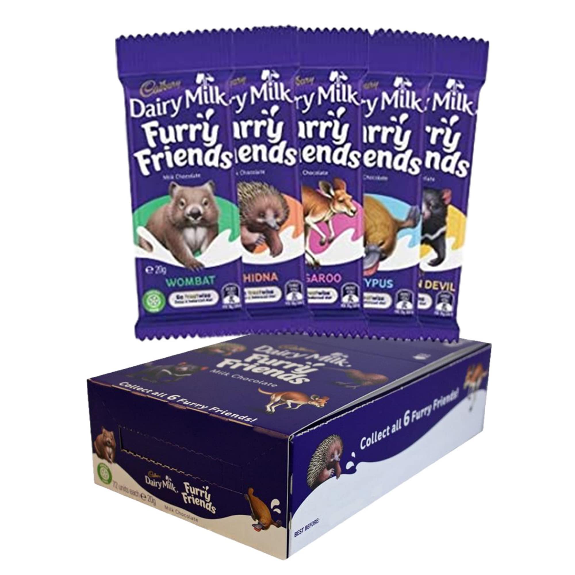 Cadbury Furry Friend 20g - 72 Piece Pack (Assorted)