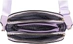 EVVE Crossbody Bags for Women Trendy Triple Zip Small Crossbody Camera Bag Purse with Wide Guitar Strap
