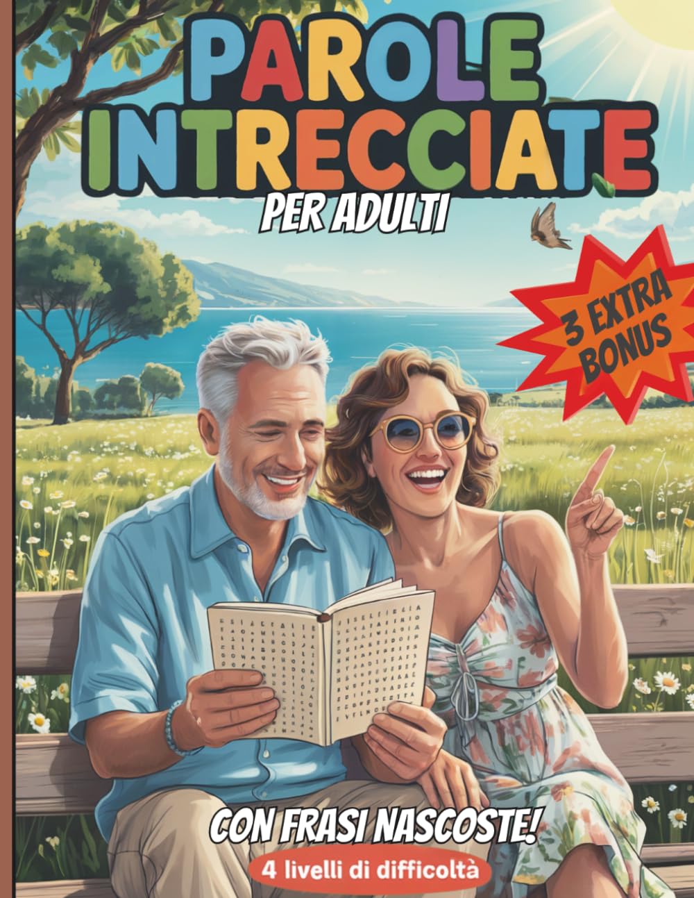 Parole Intrecciate con Segreto: 100 Crucipuzzle per Adulti | Scopri la Frase Nascosta | Caratteri Grandi | Soluzioni