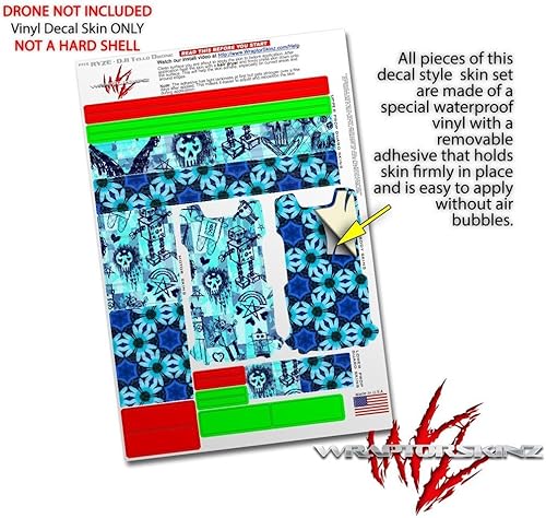 Miniatura 4 de Skin Wrap 2 Pack para DJI Ryze Tello Drone escena Kid bocetos azul Drone No Incluidas