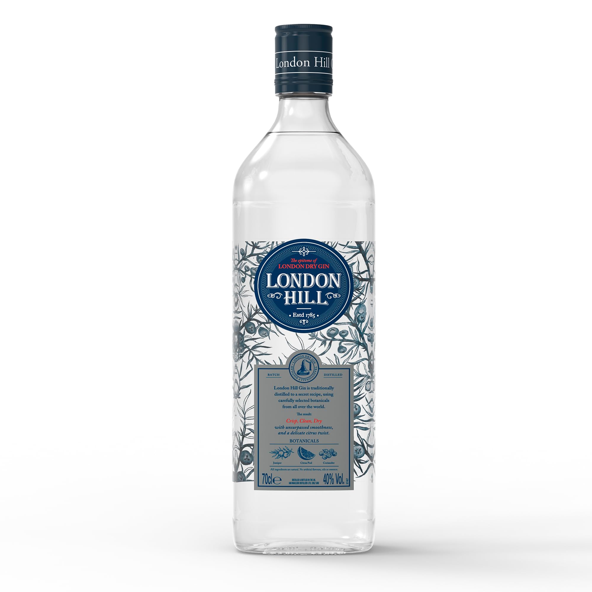 London Hill Original Gin | 70cl | 40% ABV | Smooth and Refined | Notes of Lemon and Sweet Orange Peel | Delicious in a Classic Gin & Tonic