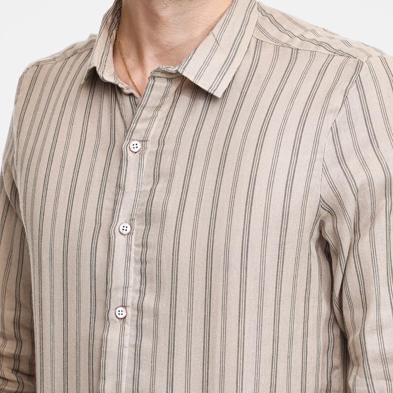 Image of CAHOOT Men's Tartan Plaid Shirt for Casual Wear | Spread Collar | Long Sleeve | Button Closure | Shirt Crafted with Comfort Fit for Everyday Wear
