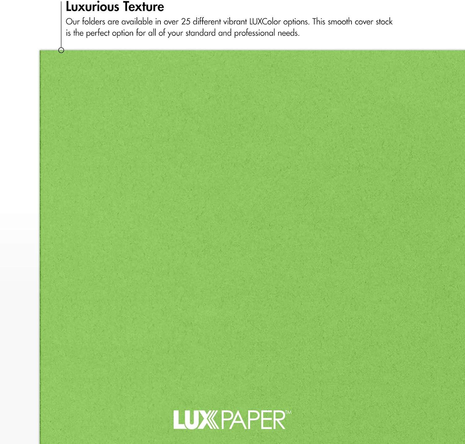 LUXPaper 9" x 12" Presentation Folders | Two Pocket | Limelight Green | 100lb. Cover | 50 Qty