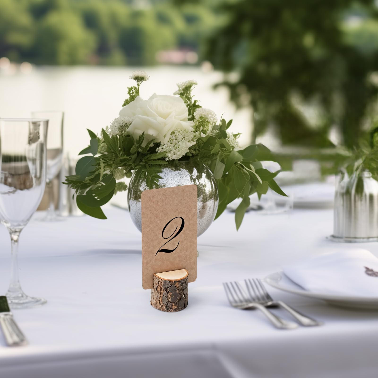 Tischnummernhalter aus Holz für Hochzeiten, Partys und besondere Anlässe, 50 Stück