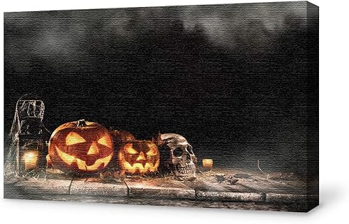wall26 Lienzo decorativo para pared, imágenes de Halloween, decoración de pared para el hogar, dormitorio, sala de estar, pinturas en lienzo