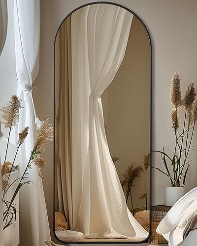 Miniatura 4 de Espejo de longitud completa, espejo de pie de 58 x 18 pulgadas, espejo de pie con arco independiente, espejo de cuerpo completo con soporte para