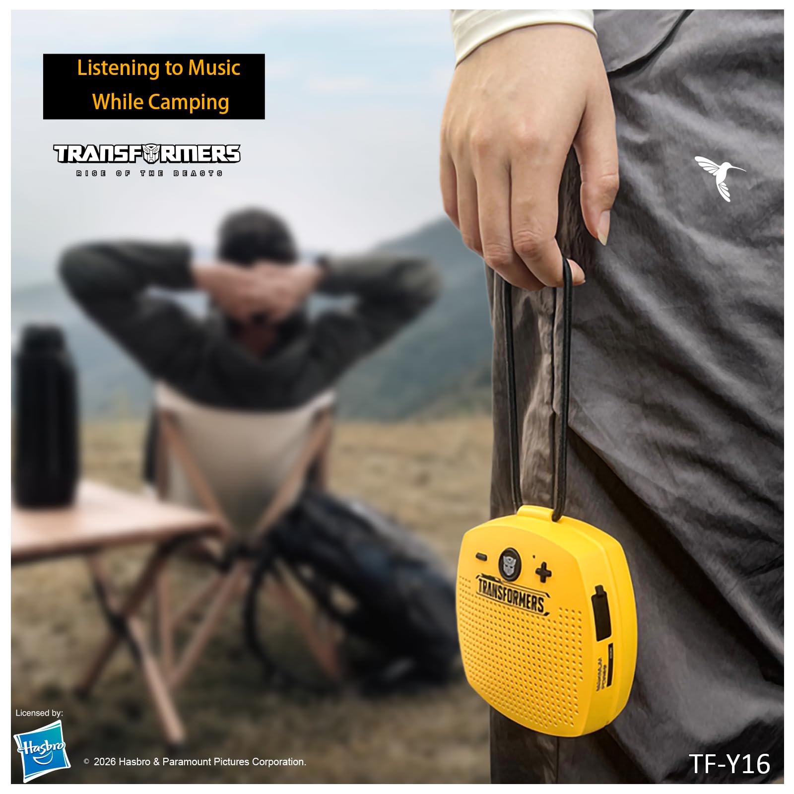 Transformers TF-Y16 FlexCube Design Altoparlante Bluetooth 45mm 4.3W Altoparlante wireless TWS portatile Impermeabile IPX5, accoppiamento stereo TWS, microfono incorporato, 800mAh, viaggi, campeggio e