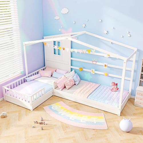 Giantex L-Shaped House Bed