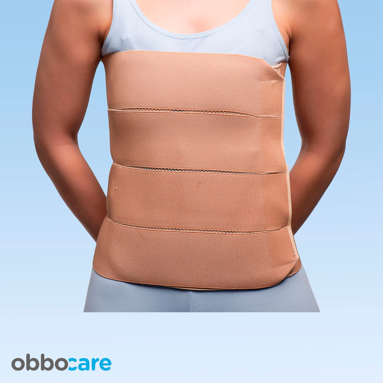 Bandaje Abdominal Standard Con 4 Bandas Elásticas Que Permiten Una Óptima Adaptación A Cada Perfil Anatómico. Color Beige. Talla Xl