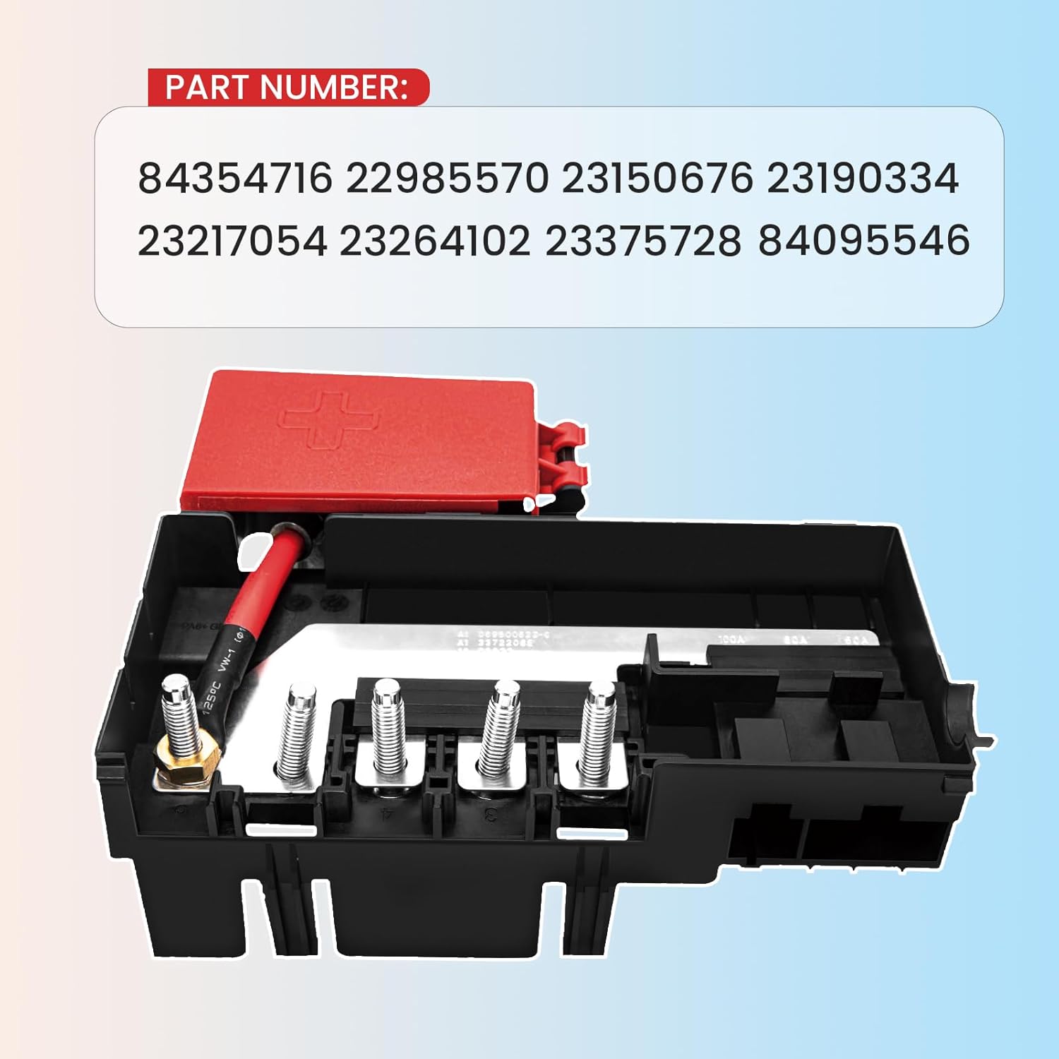 Battery Distribution Fuse Block Compatible with Chevy Silverado, GMC Sierra 1500 2500 HD 3500 HD 2014-2016, for Chevy Suburban, Cadillac Escalade, GMC Yukon, Tahoe 2015-2020, Replaces 84354716