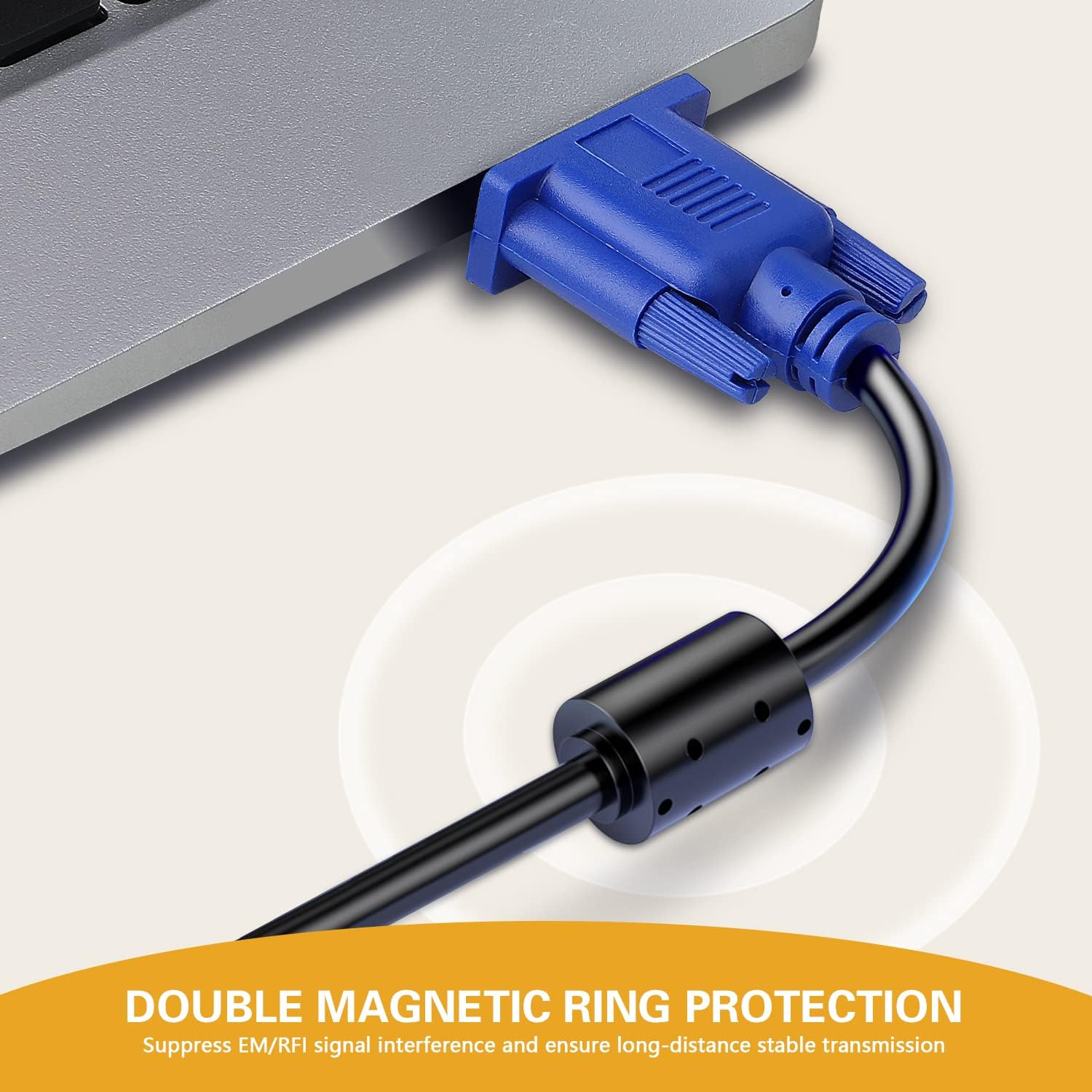 Cavo da VGA a VGA, 1,8 m, da maschio a maschio, per computer, TV, proiettore, 1,8 m (confezione da 10)